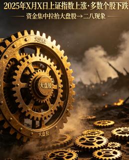 <p>2025年某日上证指数上涨但多数个股下跌，通常被称为“二八现象”。请按逻辑顺序排列以下导致该现象的过程：①少数权重股上涨拉抬指数 ②资金集中拉抬大盘股 ③多数中小盘股下跌 ④指数失真散户“赚指数不赚钱”</p>