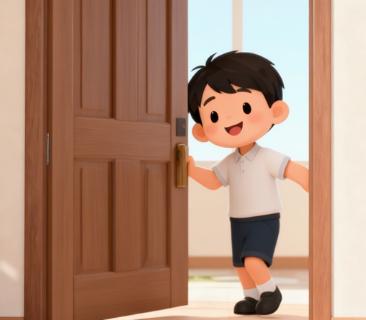 <p>enter the door </p>