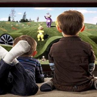 It’s 10 o’clock. Ben ___ TV in the bedroom.