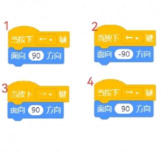 明明想让恐龙往左边跑的时候，头朝左；以下哪个程序是正确的？