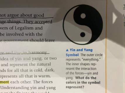 <p>Yin 阴 is black (cold, dark, mysterious) and Yan 阳 is white (warm, bright and light) complement互补 each other. True or false?</p>