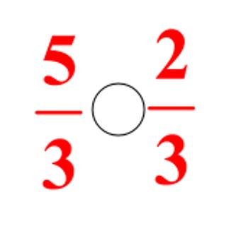 <p>下图中哪个分数最大？</p>