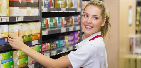 <p>You're a shop assistant. When a customer enters the shop, you should say...</p>