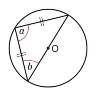 <p>Find the size of angle b.</p>