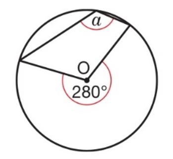 <p>Find the size of angle a.</p>
