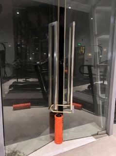 <p>I do gym in office and I can Ieave the door of  gym room open like this </p>