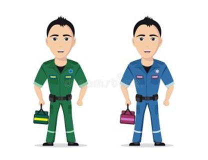 <p>The paramedics were . . . </p>