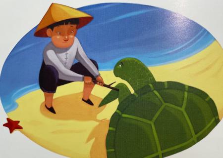 <p>How did Ling help the turtle?</p>