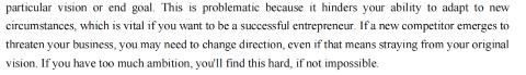 <p>What does the author say is of extreme importance for one to become a successful entrepreneur?</p>