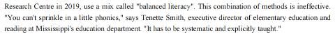 <p>Why does Tenette Smith think a combination of teaching methods is ineffective?</p>