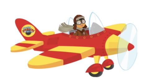 <p>Are you _____ a plane?</p>