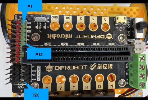 <p>连接哈士奇视觉传感器时，4Pin线要接到扩展板的哪一组针脚？请参考下图：</p>