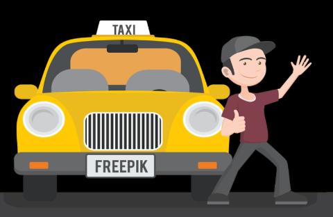 <p>我坐（chūzū chē-taxi)去学校。</p>