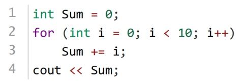 <p>下面C++代码执行后输出是（ ）。<span data-tex=""> </span></p>