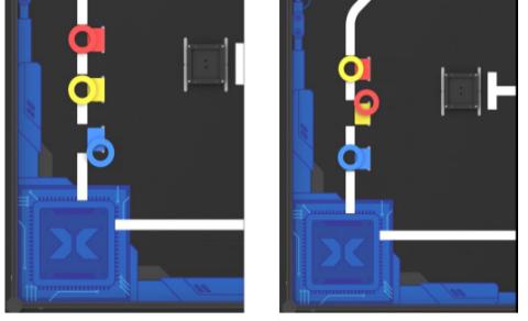 <p>任务M06分配光谱环中，如图两种得分分别是（左）<u>      </u>，（右）<u>       </u>。</p>