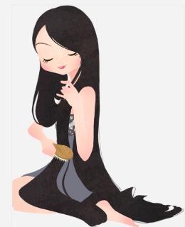 <p>姐姐的头发又（cháng - long）又黑。</p>