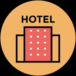 <p>这是我们这里最大的（bīnguǎn - hotel）。</p>