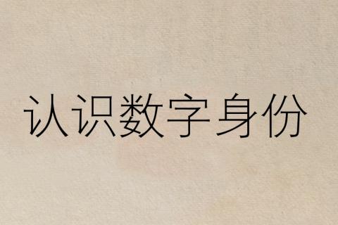 认识数字身份