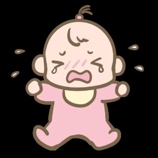 <p>孩子（kū - cry）了。</p>