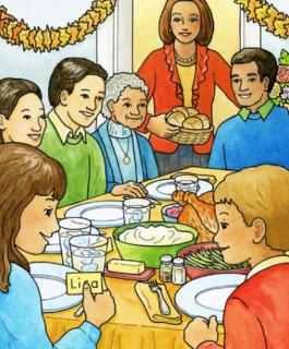 <p>What do people traditionally eat on Thanksgiving?</p>