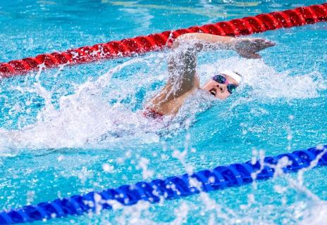 <p>Elle fait ______ natation.</p>