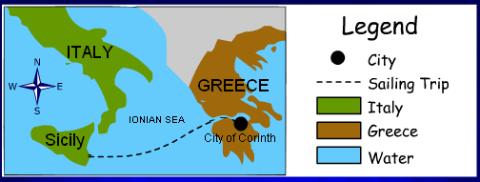 <p><strong>In which direction do you have to sail to get from Italy to Greece?</strong><span data-tex=""> </span></p>