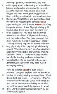 <p>What statement would diver Greg Louganis probably agree with?</p>