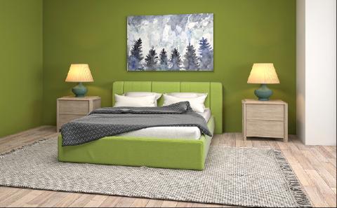 <p>这是个绿色的床。</p>