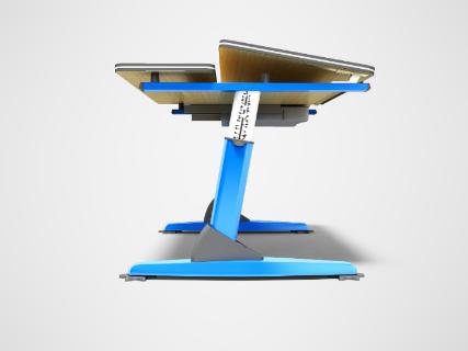 <p>我的课桌是蓝色的。</p>