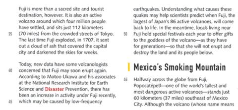 <p>Which of these statements about Mount Fuji is NOT true?</p>