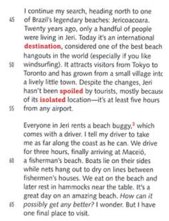 <p>Which of these beaches is the most isolated?</p>
