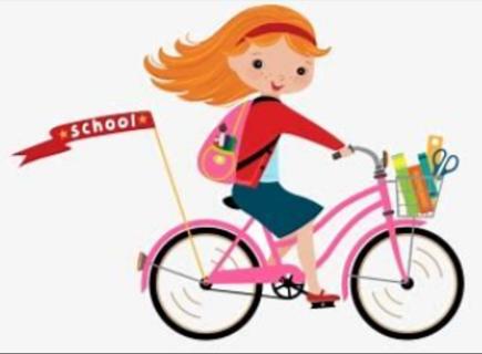 <p>She goes to school <u>          </u>bike.</p>