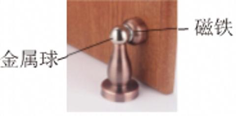 <p>如图所示，门吸中金属球的材料可能是（　　）</p>