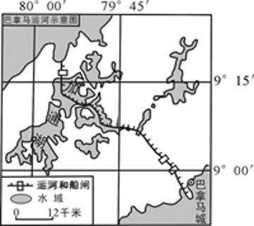 <p>读巴拿马运河示意图，完成下面小题，巴拿马运河沟通了（） </p>