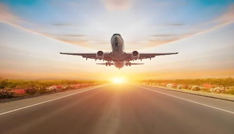 <p>The airplane is ( )</p>