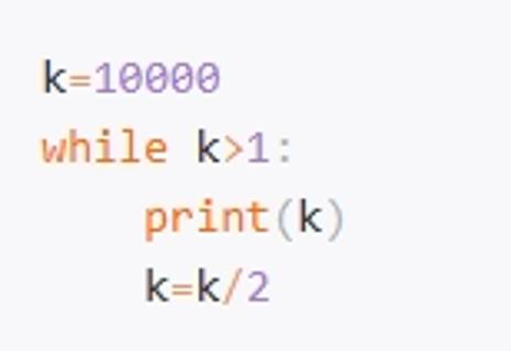 <p>k&#61;10000 while k&gt;1: print(k) k&#61;k/2 哪个选项给出了上述程序的输出次数&#xff1f;</p>