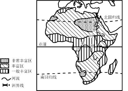 <p>非洲太阳能分布最丰富的地区集中在（）</p>