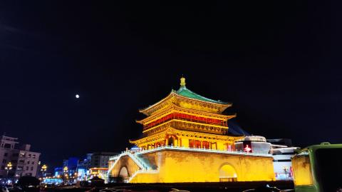 <p>图中是西安的哪一处经典夜景打卡地标？</p>