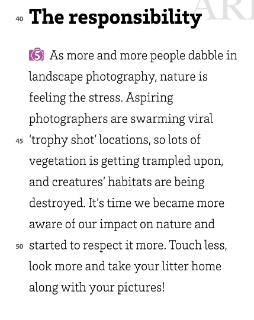 <p>Please tell us what your responsibility is as a photographer.</p>