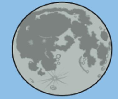 <p>What is the shape of this moon?</p>