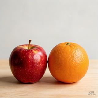 <p>When we say "apples are red and crispy while oranges are orange and soft", what are we doing? </p>