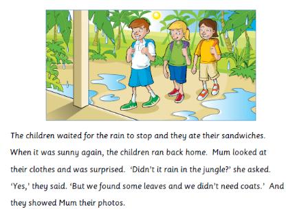 <p>6. The children had their lunch and then went ……………………………… when it stopped raining.</p>