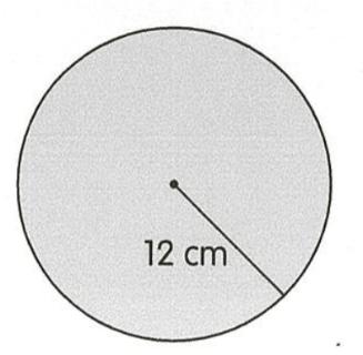 <p>Find the area of each circle. (Take <span data-tex="\pi"> </span>= 3.14) (Just write the number with units)</p>