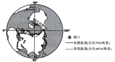 <p>2024年1月26日&#xff0c;国务院新闻办发表《中国的北极政策》白皮书&#xff0c;明确提出我国的北极政策目标&#xff1a;认识北极、保护北极、利用北极和参与治理北极。如图为北极航线与传统航线示意图。据此回答&#xff0c;与传统航道相比&#xff0c;北极航道的优势为&#xff08;　　&#xff09; </p>