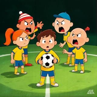 <p>Why are all other players angry with the boy? </p>