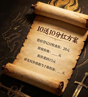 <p>某公司实施“10送10”分红方案，股权登记日收盘价20元，不考虑现金红利，除权价格为____元。若之后股价涨回15元，前复权价格相当于除权前的____元。</p>