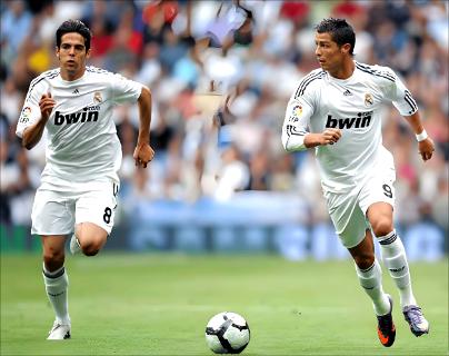 <p>In the afternoon，KAKÁ play football with Cristiano Ronaldo.</p>