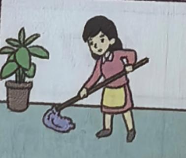 <p>My sister washed clothes.</p>