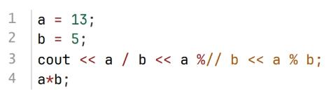 <p>下列C++代码中a和b都是整型变量，执行后，其结果是( )。</p>