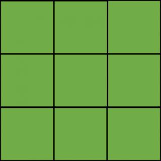这个九宫格中一共有多少个正方形？